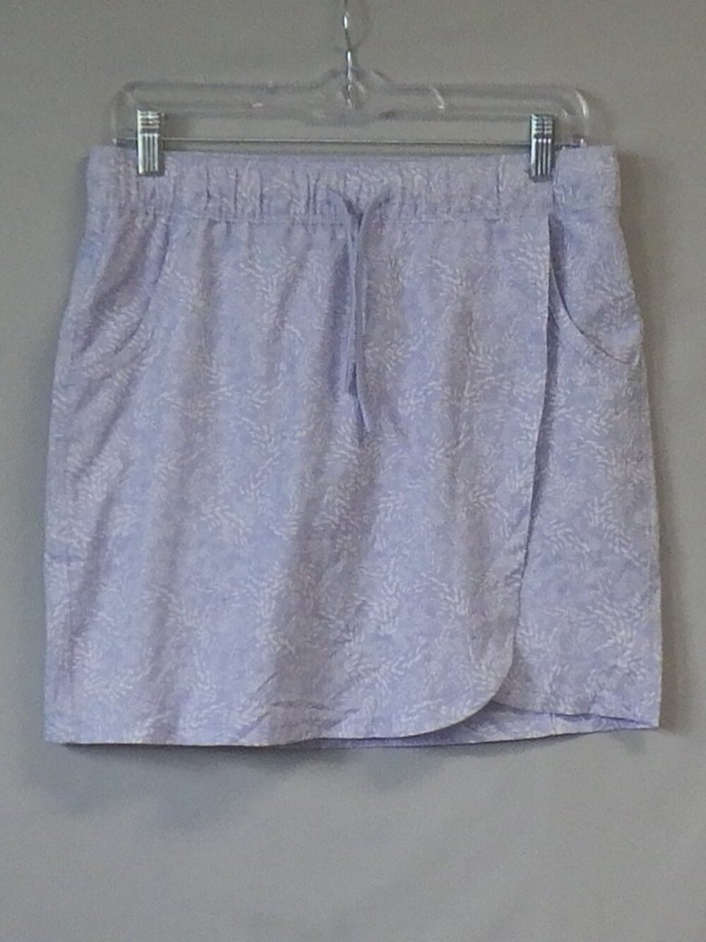 Women’s Lavender Floral Skort with Elastic Waist